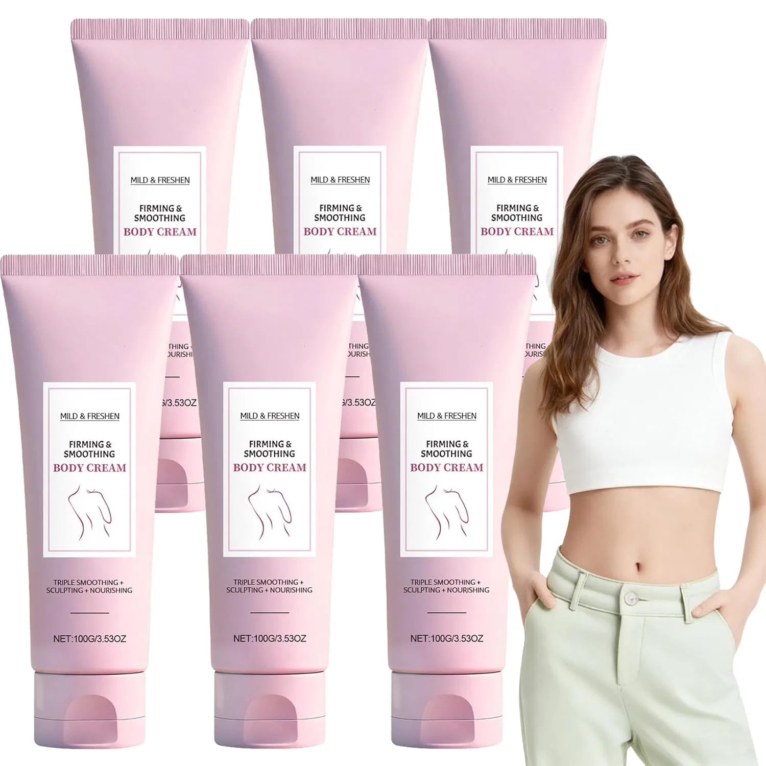 Укрепляющий крем для тела Firming & Smoothing, Raevior, 6 шт., 100 г