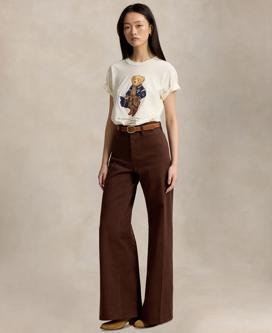 Футболка с длинным рукавом с принтом Polo Bear Polo Ralph Lauren, Warm White — фото 3