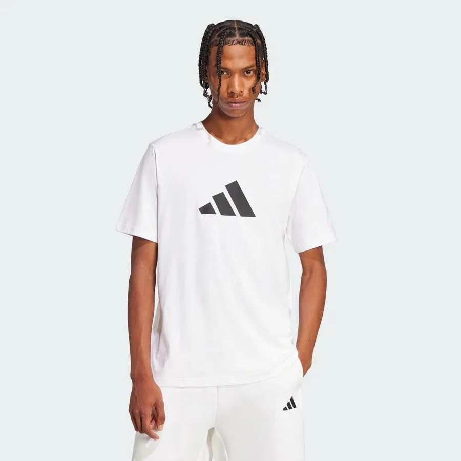 Футболка с принтом JD4913 M FI 3bar Tee adidas, Белый