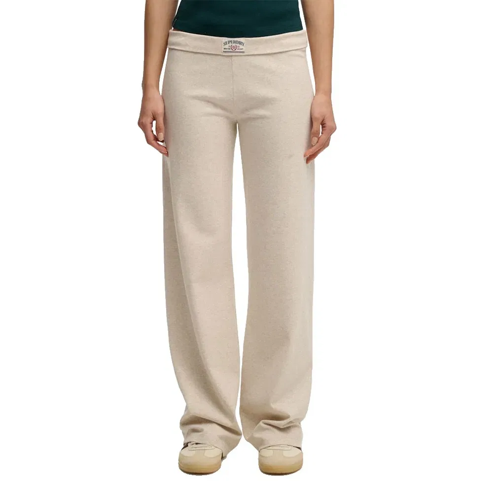 Женские спортивные штаны с отворотом Athletics Essentials Fold Over Superdry, Beige