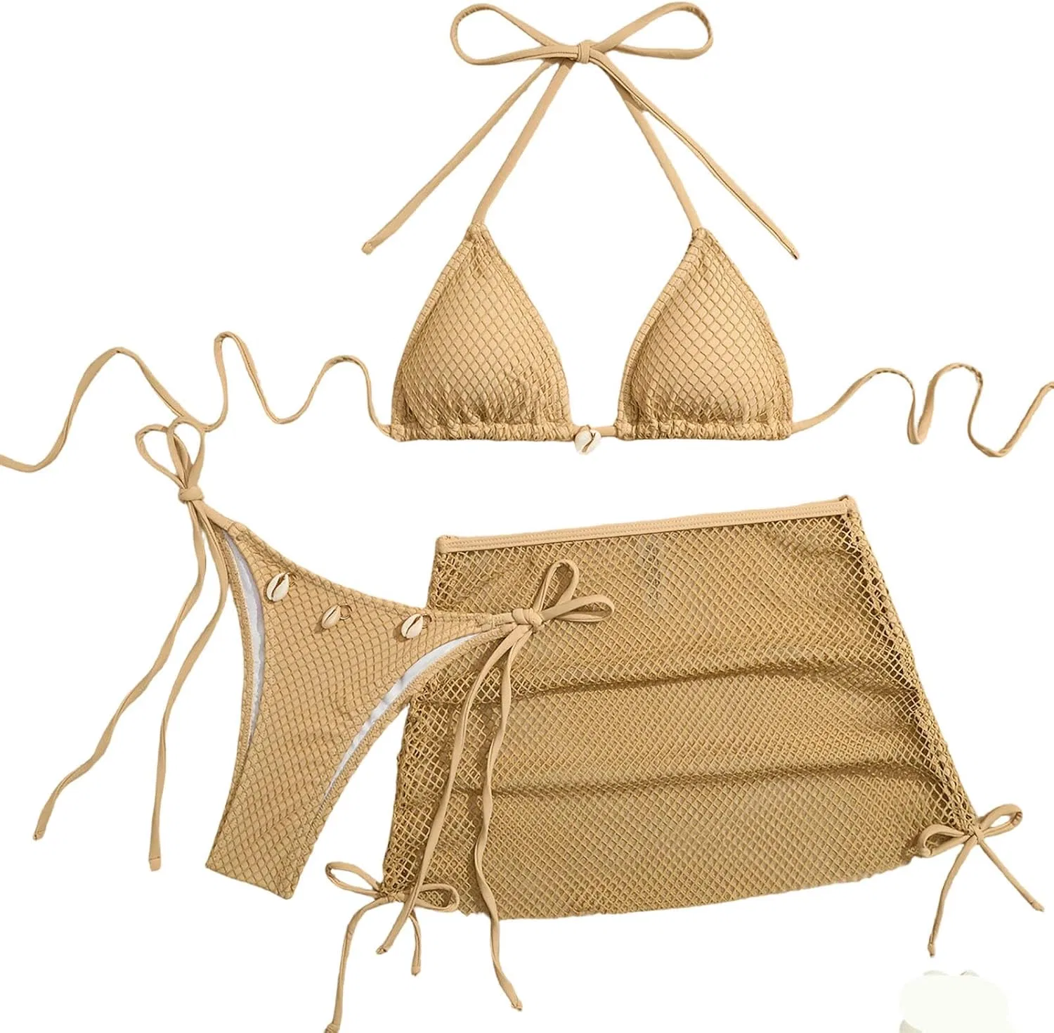 Женский танкини-комплект с треугольным лифом paThez, Beige
