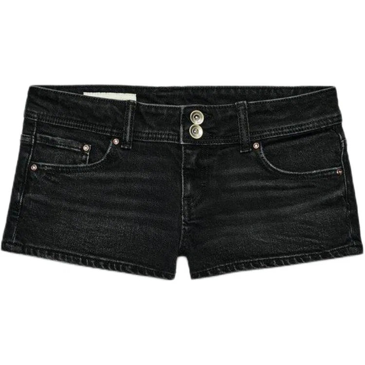 Женские джинсовые шорты прямого кроя Carbon ZARA, Carbon