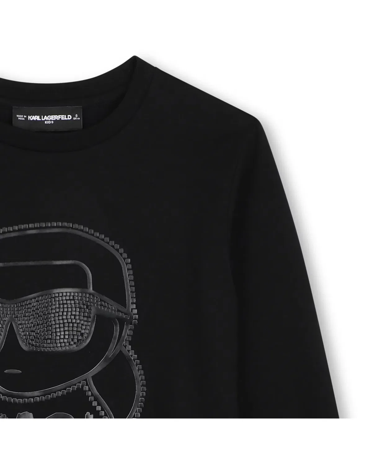 Детская футболка для мальчиков с длинным рукавом с принтом Karl Lagerfeld Kids, Negro — фото 2