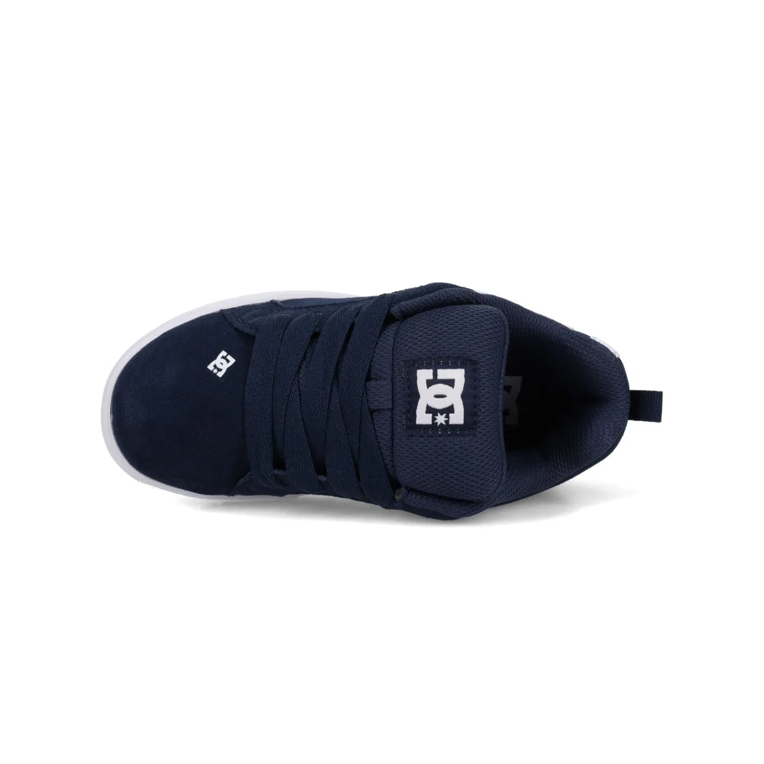 Детские кожаные кроссовки Court Graffik DC Shoes, Navy/White/Gum — фото 4