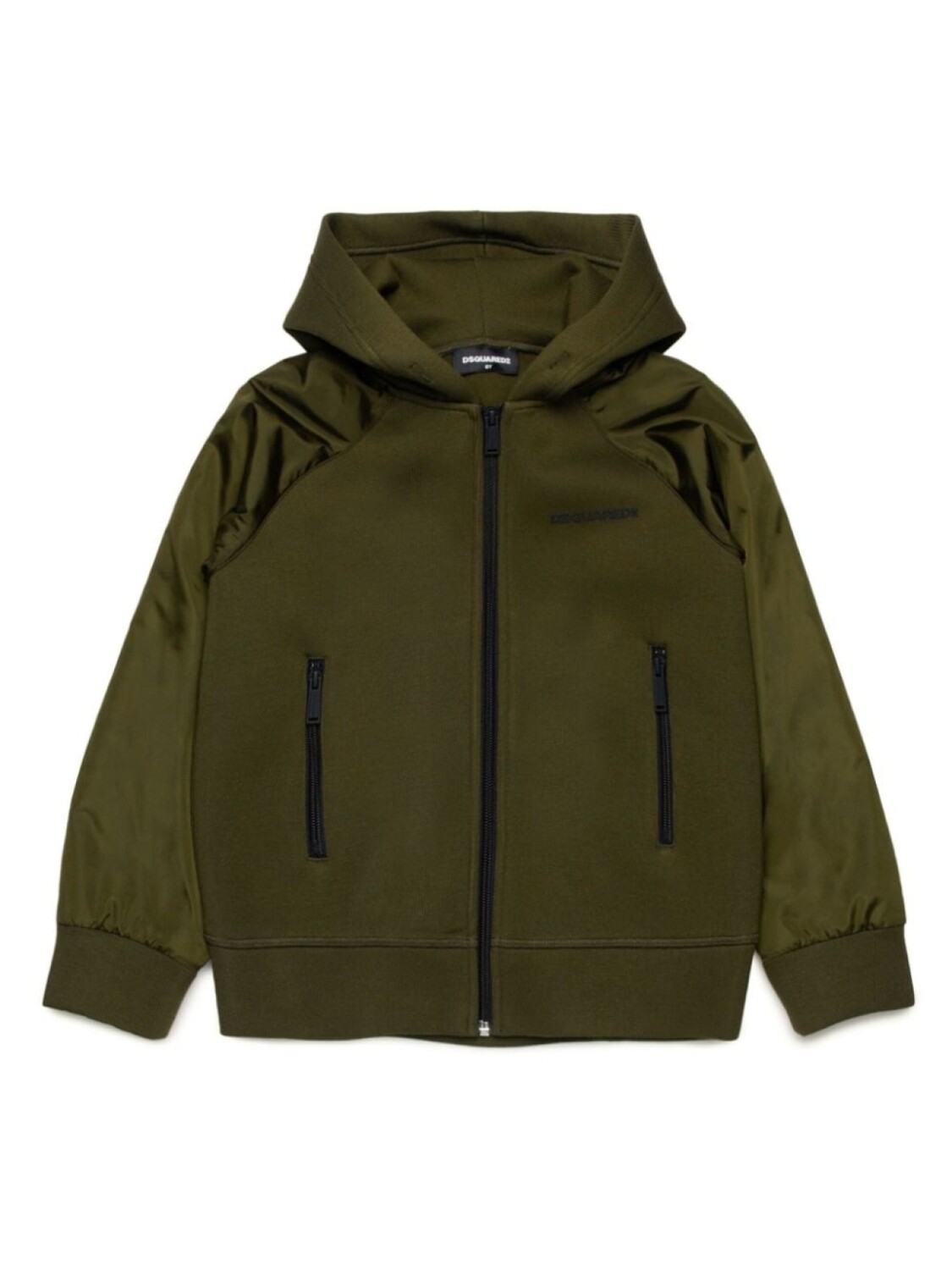 

DSQUARED2 KIDS куртка с контрастными рукавами, зеленый