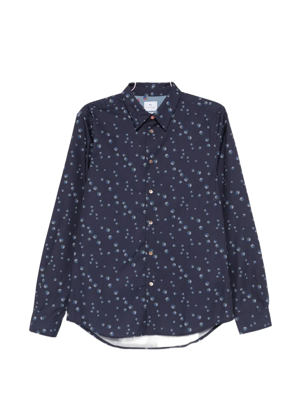 

Рубашка с узором Ps Paul Smith, синий
