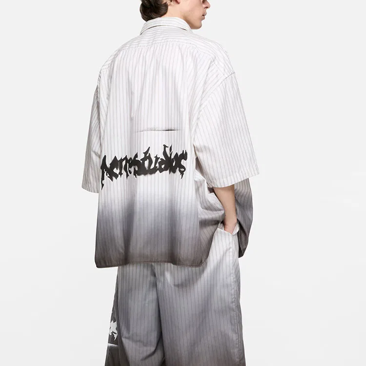 Мужская рубашка Midsummer Capsule Collection SS26 Acne Studios, White/Brown — фото 4