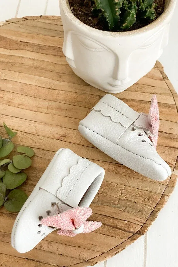 Детские мокасины для девочек из натуральной кожи Li Puna, White — фото 2