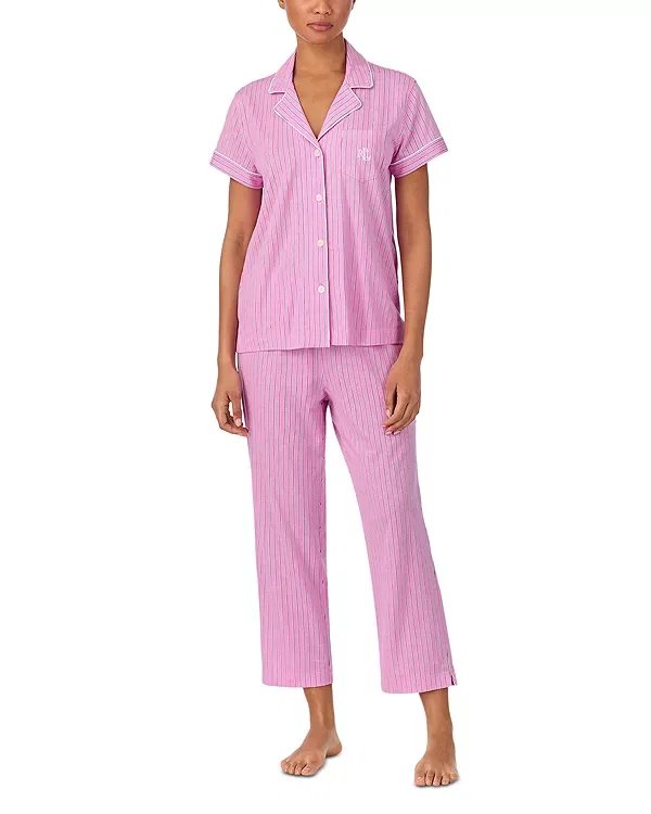 Женская пижама с коротким рукавом Ralph Lauren, Pink Stripe
