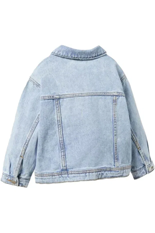 Детский джинсовый жакет для девочек Hepiyo Kids, Blue — фото 3