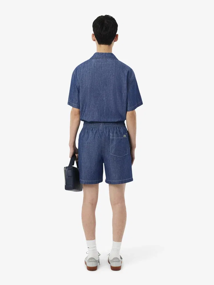 Шорты джинсовые Relaxed Fit LACOSTE, Navy — фото 3