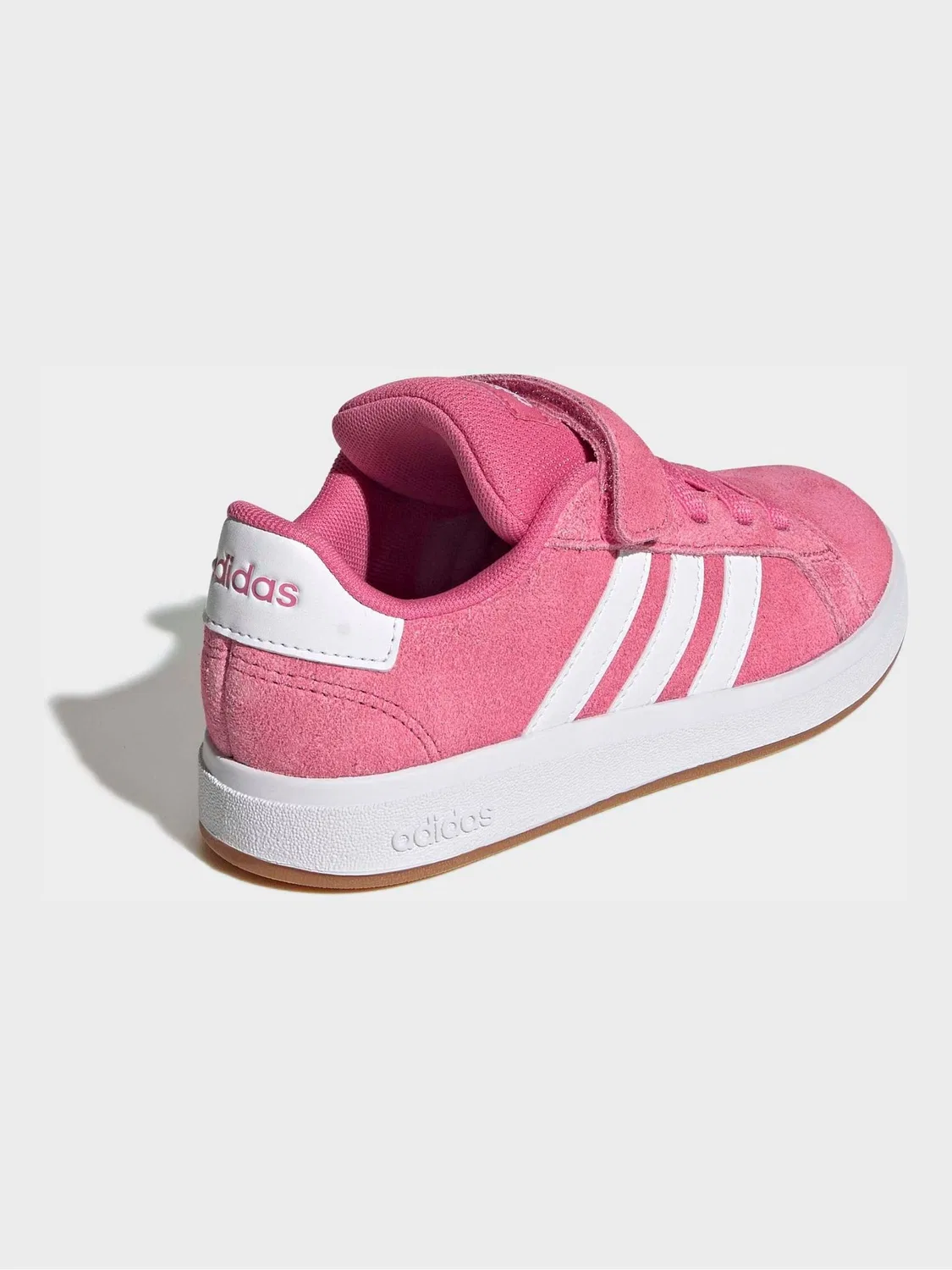Кроссовки детские adidas Grand Court 00s на эластичных шнурках, розовые — фото 2