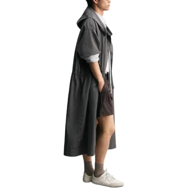 Мужское пальто-парка с капюшоном, средний серый, ZARA, Medium Gray — фото 4