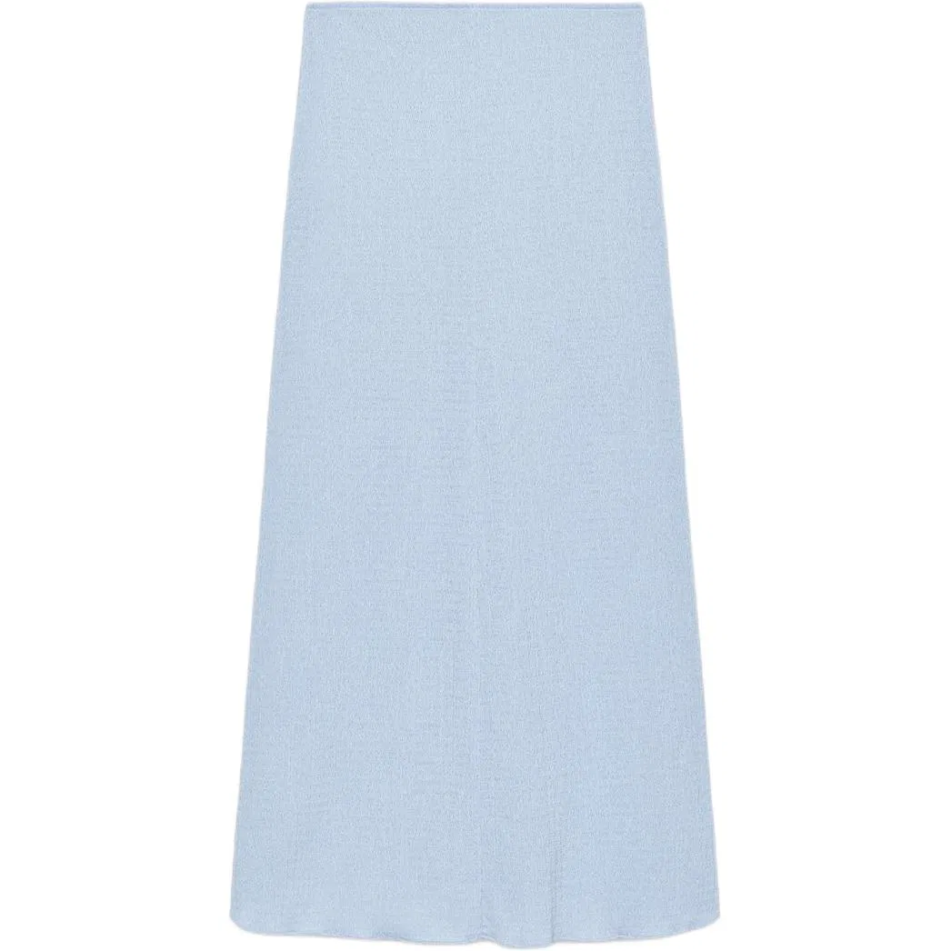 Женская длинная юбка повседневная Light Blue ZARA, Светло-голубой — фото 3