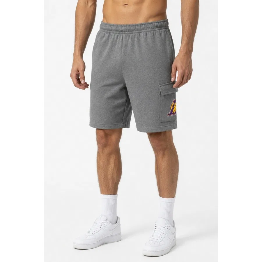 Мужские карго-шорты Nike NBA Los Angeles Lakers Club Courtside, Regular Fit, Серый