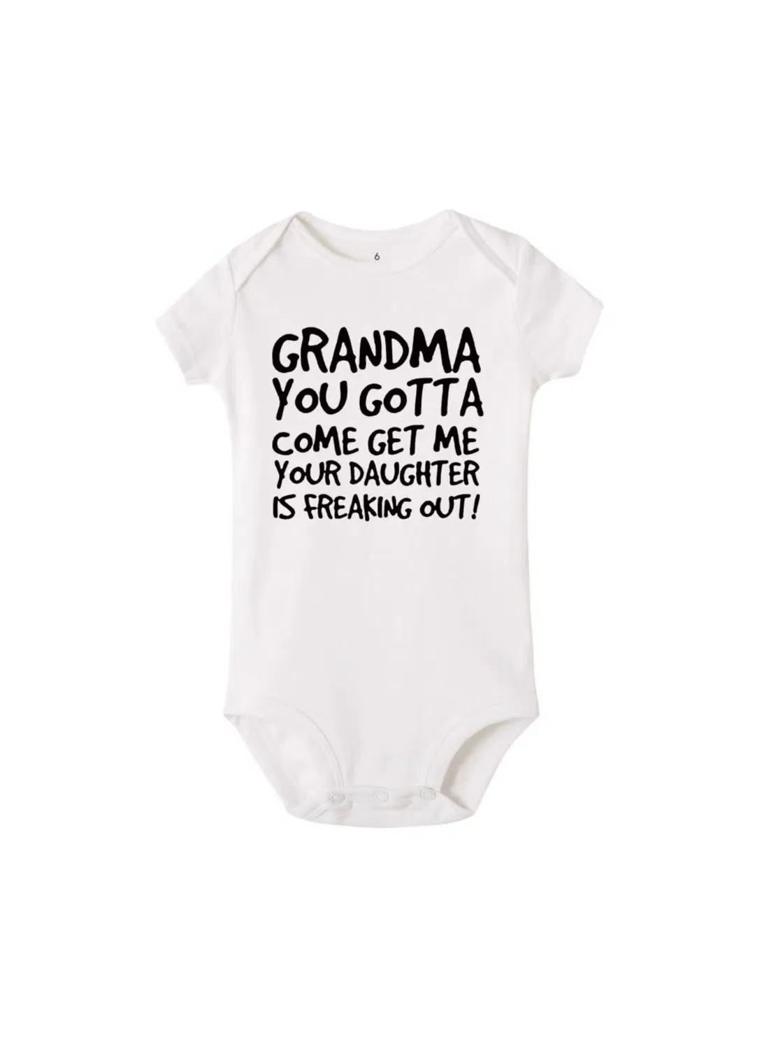 Боди-комбинезон с принтом Grandma you come get me Matching Family Outfits, синий — фото 4