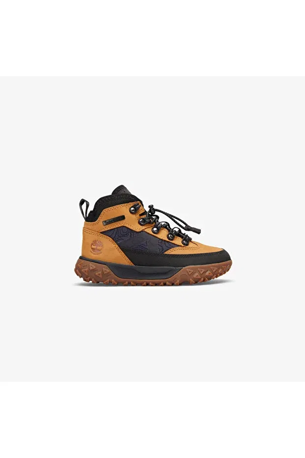 Детские ботинки для девочек с водонепроницаемой пропиткой Greenstride Motion 6 Mid Bungee Waterpro Timberland, Tb1a649c-2311-Wheat