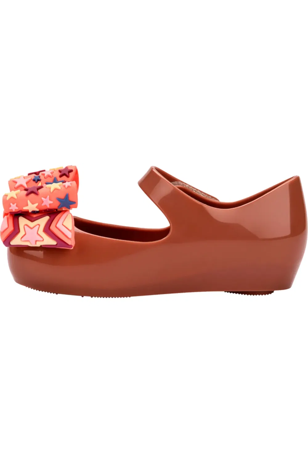 Детские туфли Мэри Джейн с бантами Wonderland Mini Melissa, коричневый/оранжевый — фото 4