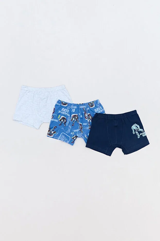 Детские боксеры для мальчиков с принтом Powerful Hero Fulla Moda, Blue