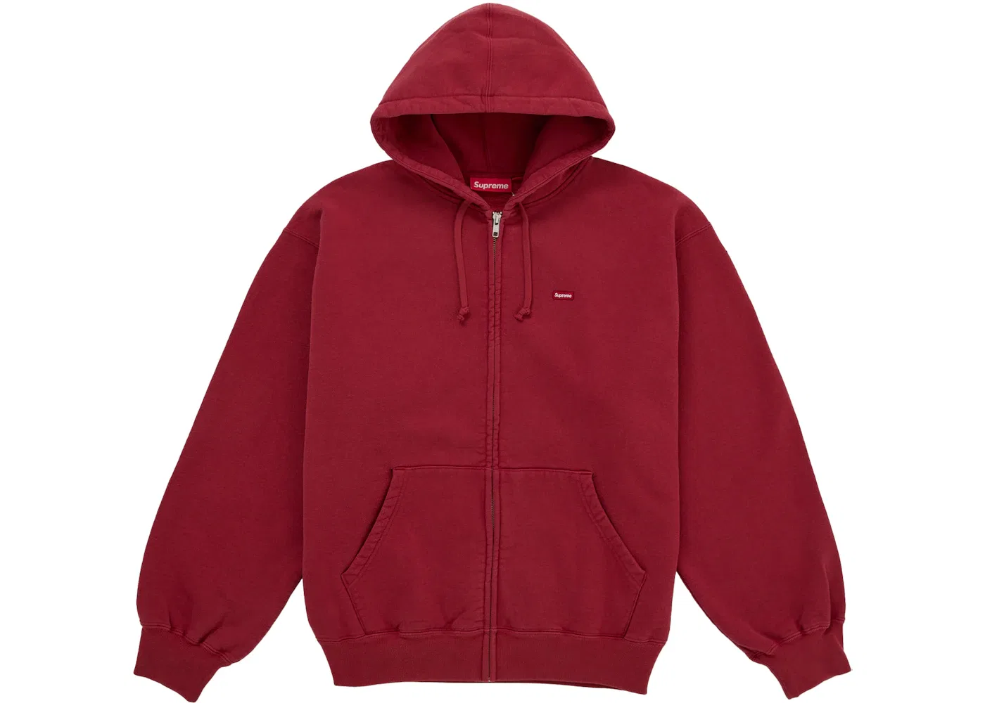 Мужская толстовка на молнии с принтом Small Box Supreme, цвет Dark Red