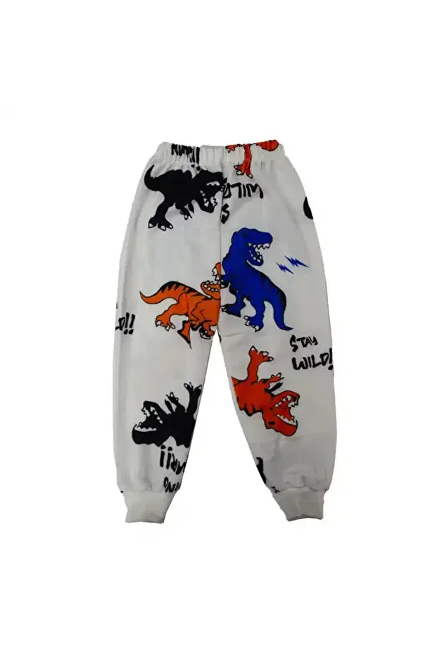 Детский спортивный костюм для девочек с принтом Dinosaur children's tracksuit tk Cns Concept, White — фото 3