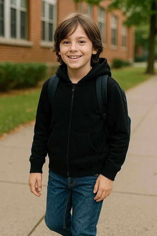 Детский кардиган на молнии утепленный Cloise, Black