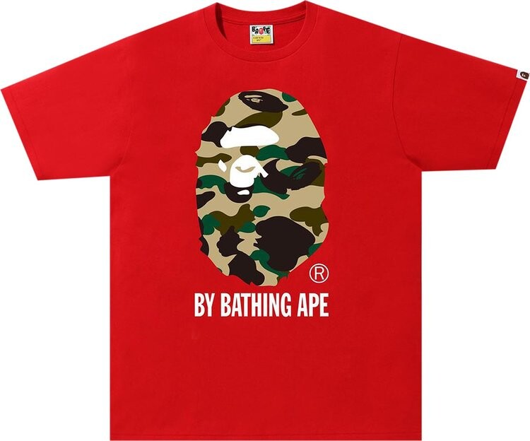 

Футболка BAPE 1st Camo By Bathing Ape Tee 'Red/Yellow', красный