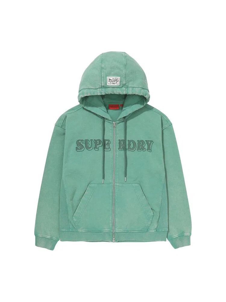 Женская куртка-худи Vintage Washed 2WAY Hooded Zip-Up SUPERDRY, Green