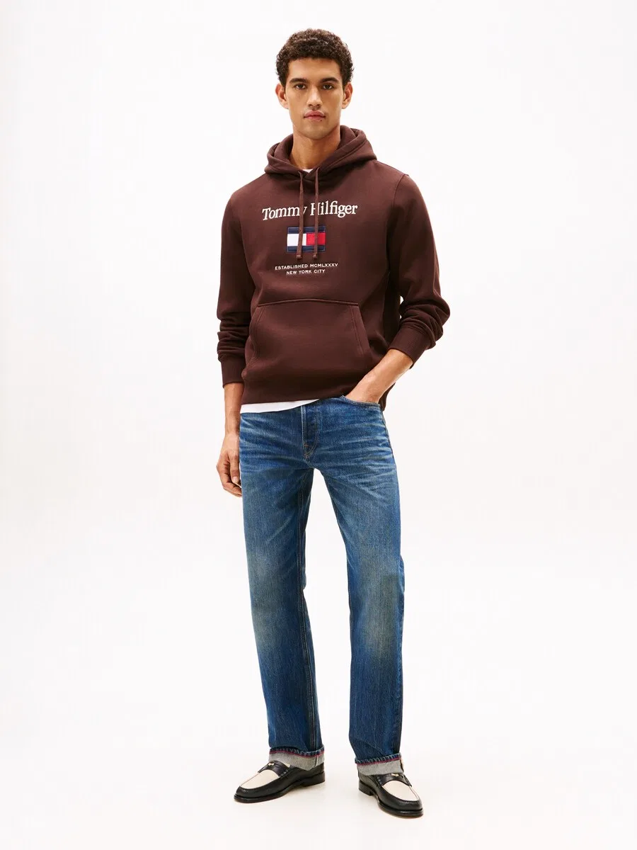 Толстовка TOMMY HILFIGER красного и бордового цвета — фото 3
