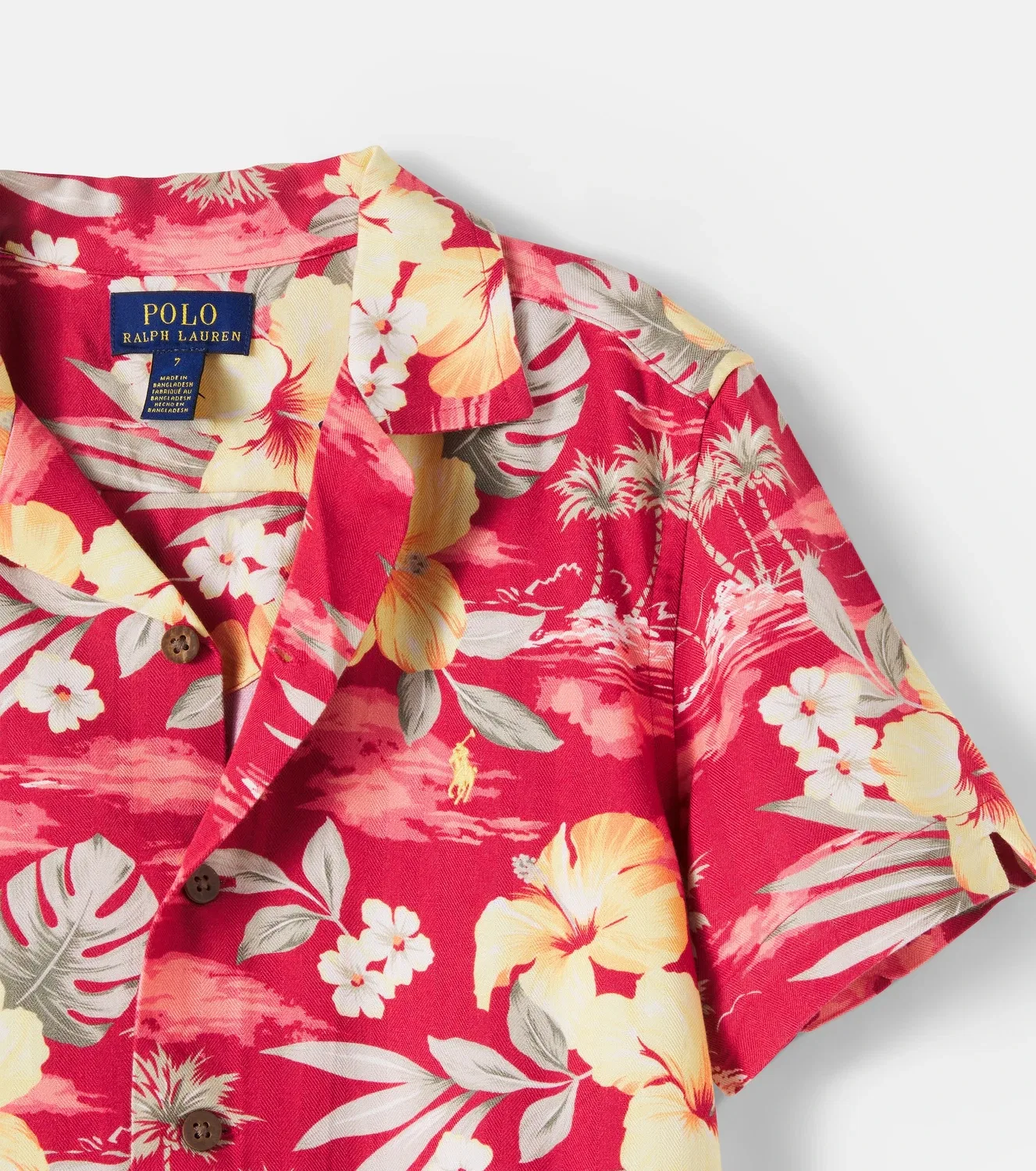 Блузка с цветочным принтом Polo Ralph Lauren Kids, красный — фото 4