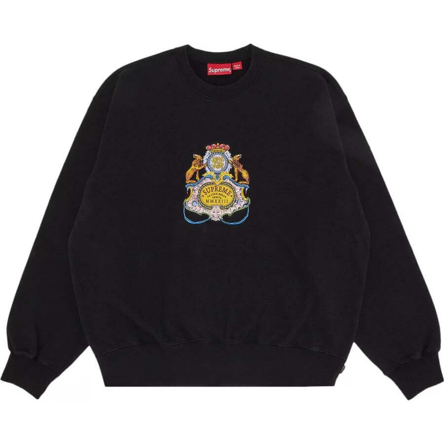

Толстовка Supreme Crest Crewneck, черный