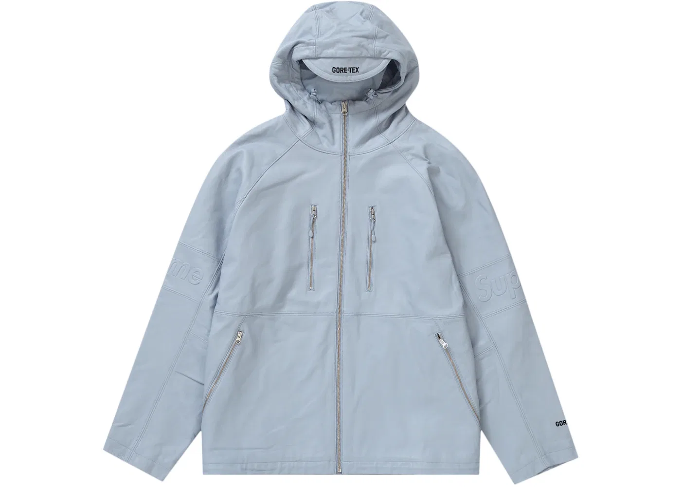 Мужская куртка из кожи с GORE-TEX Light Grey Supreme