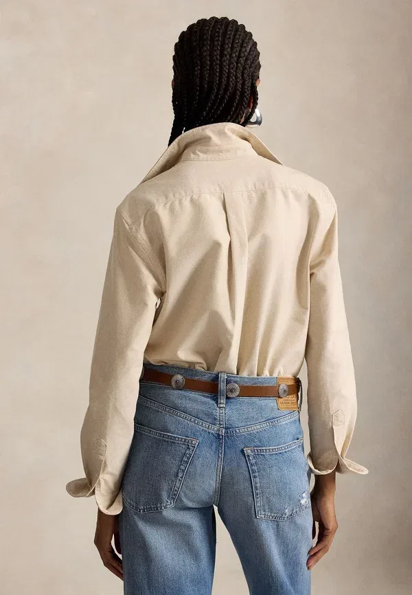 Блузка из хлопка Polo Ralph Lauren, бежевый — фото 3
