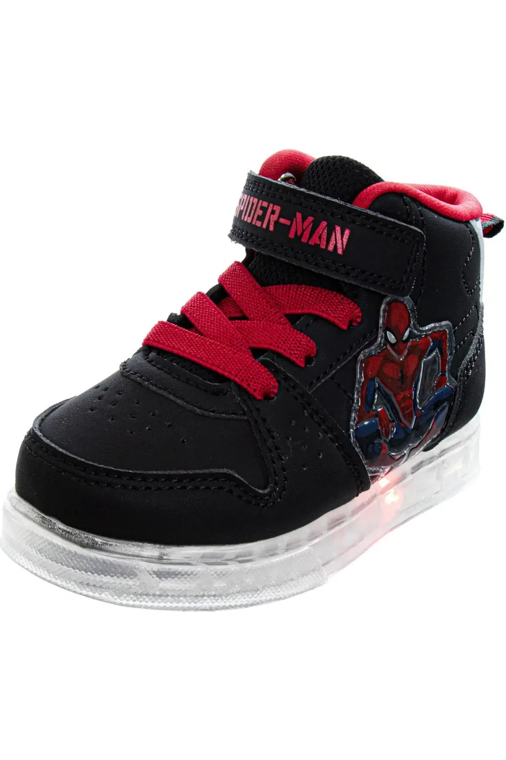 Кроссовки детские на липучках Spider-Man Spider-Man, черный красный