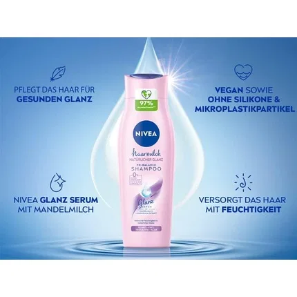 Молочко для волос придающее блеск Nivea Hair Milk Shine Natural