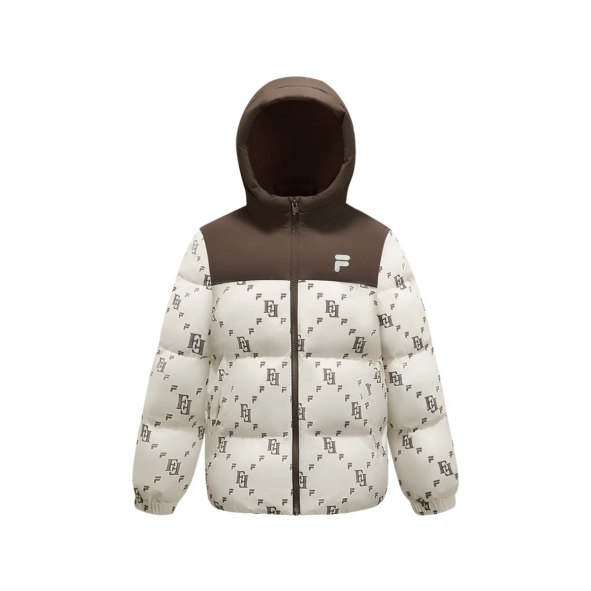 Детский пуховик с капюшоном утепленный FILA KIDS, All Over Print 3