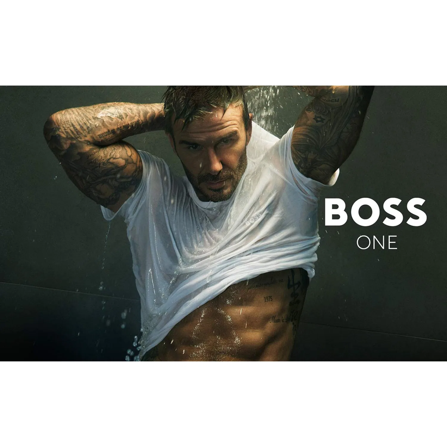 Мужская короткая нижняя белье-майка BOSS ONE BOSS, White