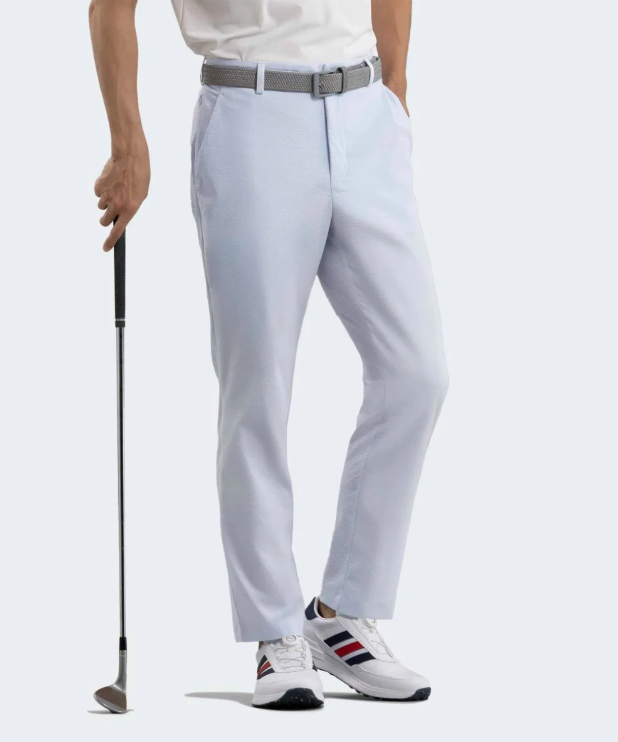 Мужские брюки из сирсакера с длинными штанинами Adidas Golf, Blue — фото 4