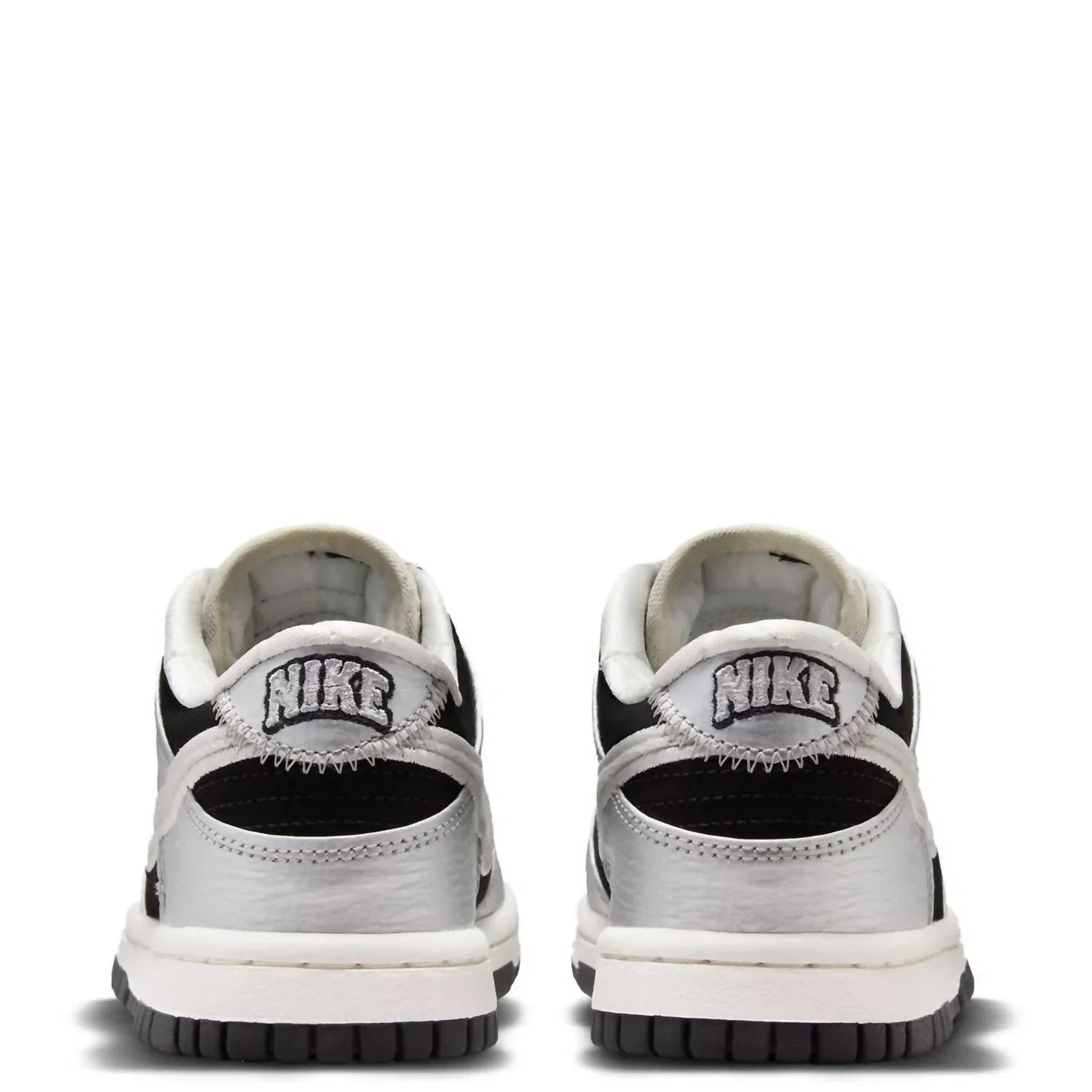 Детские кроссовки с перфорацией Dunk Low LV8 Nike, Starter Jacket Metallic Silver/Black — фото 3