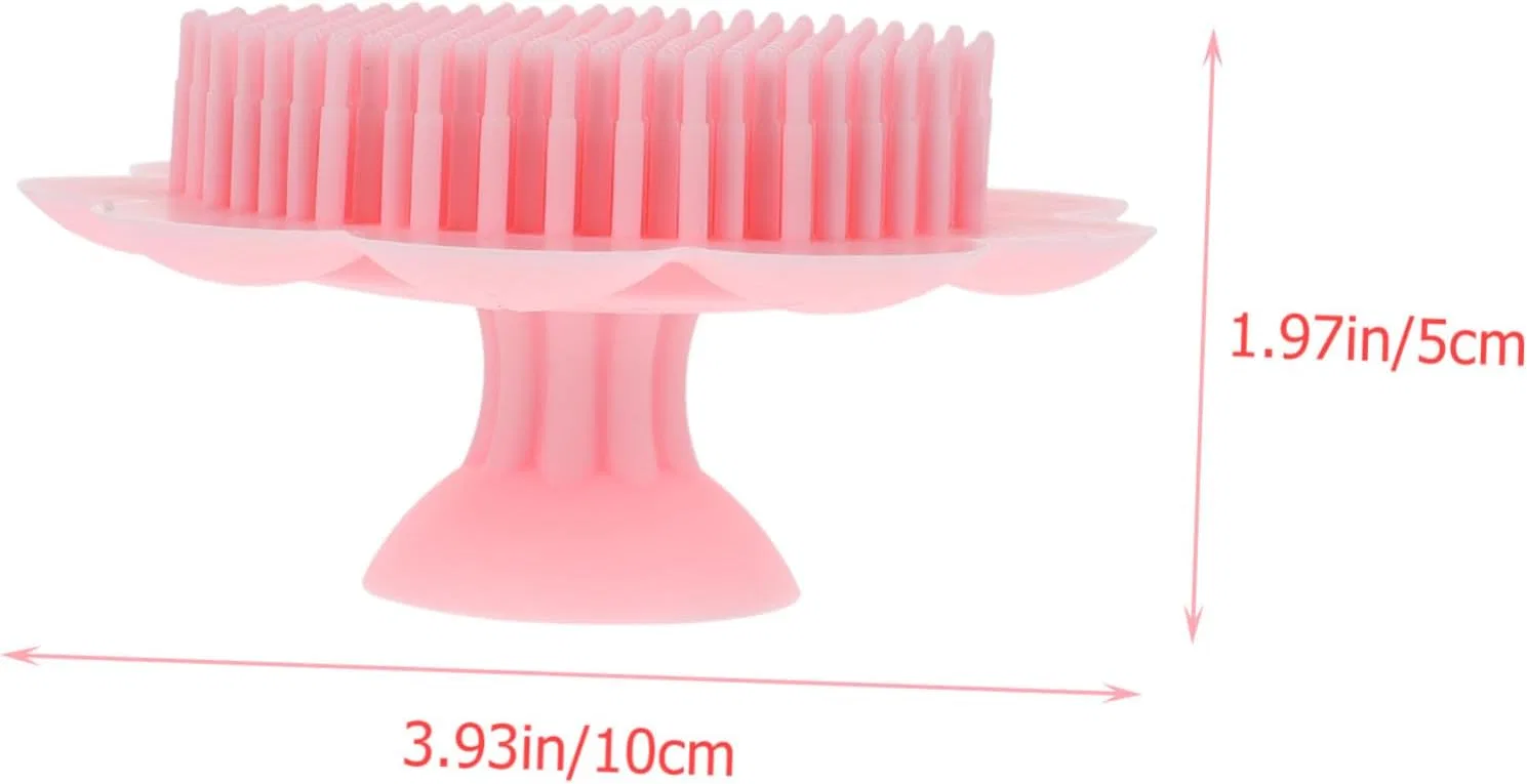 Массажер для кожи головы Silicone Baby Hair Brush, KOMBIUDA, 1 шт, 76 г, Pink — фото 2
