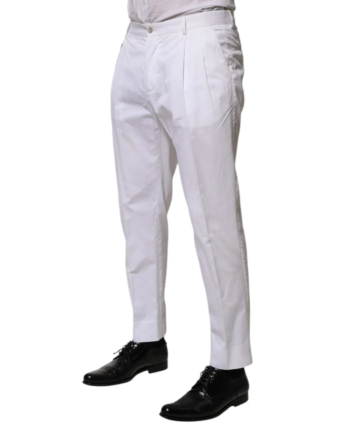 Мужские брюки зауженные Tapered pants Dolce & Gabbana, White — фото 3