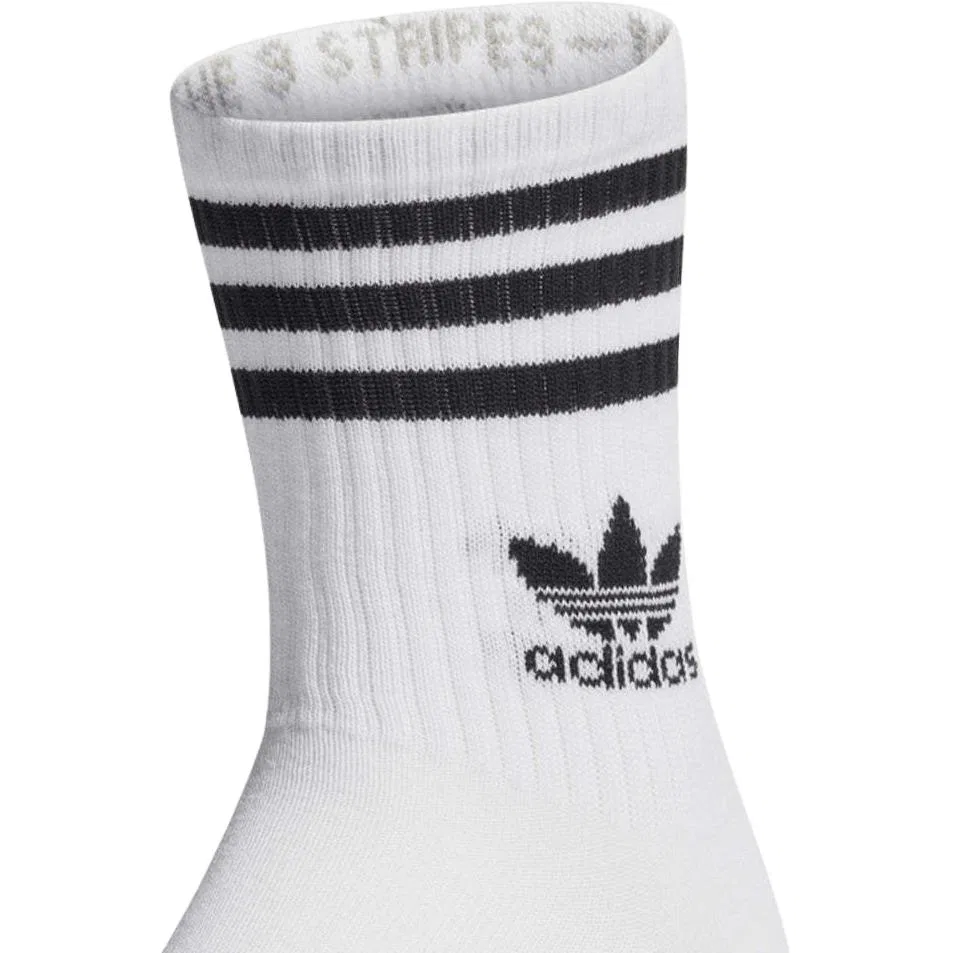 Детские носки с логотипом Adidas Originals, комплект из 3 пар, белые — фото 3