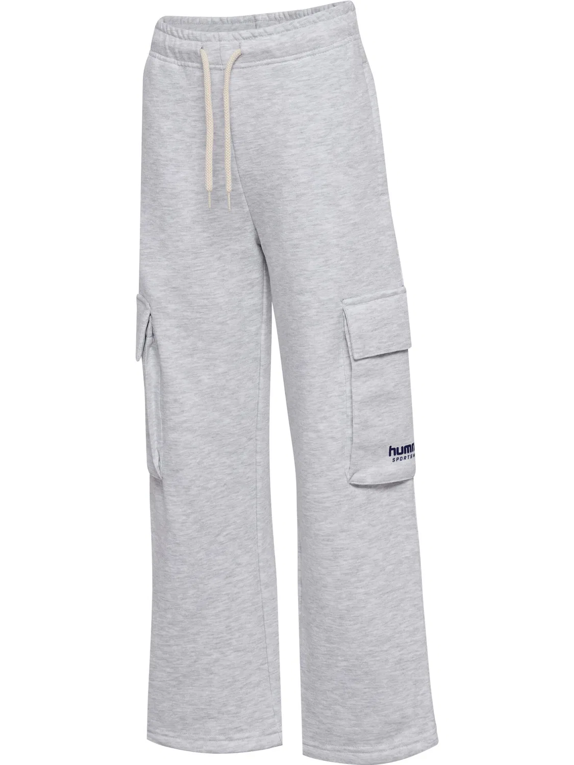 Детские свободные спортивные штаны из футера с боковыми карманами Hmljr Loose Madchen Hummel, Grau Hellgrau — фото 4