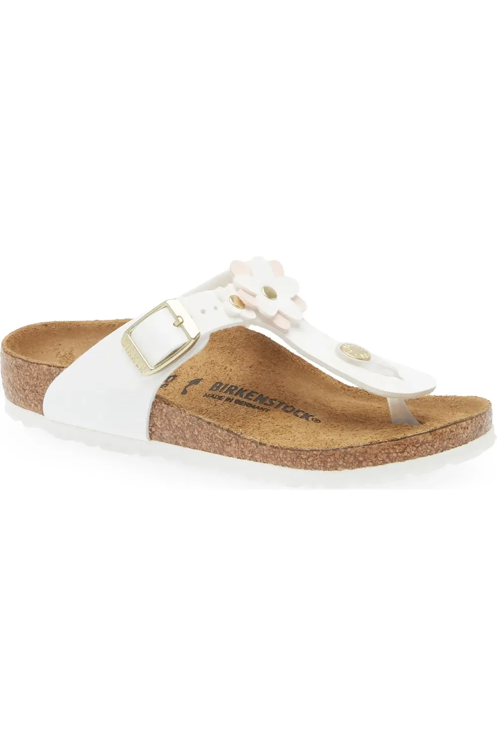 Детские сандалии вьетнамки Gizeh Birkenstock, белый