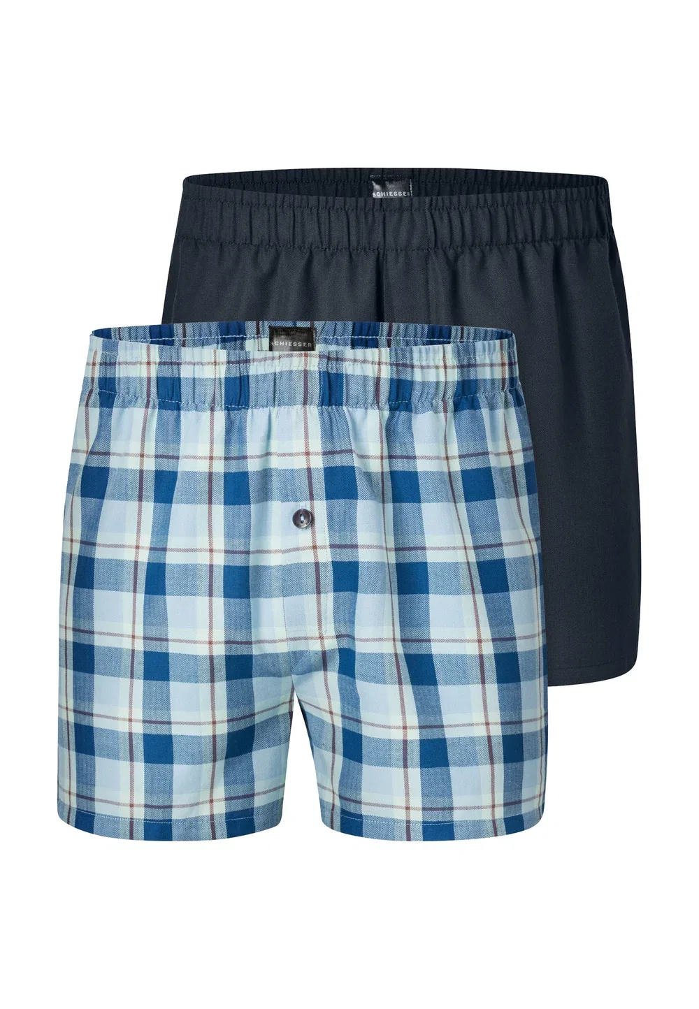 Комплект из 2 боксерских шорт Schiesser, Dunkelblau Blau