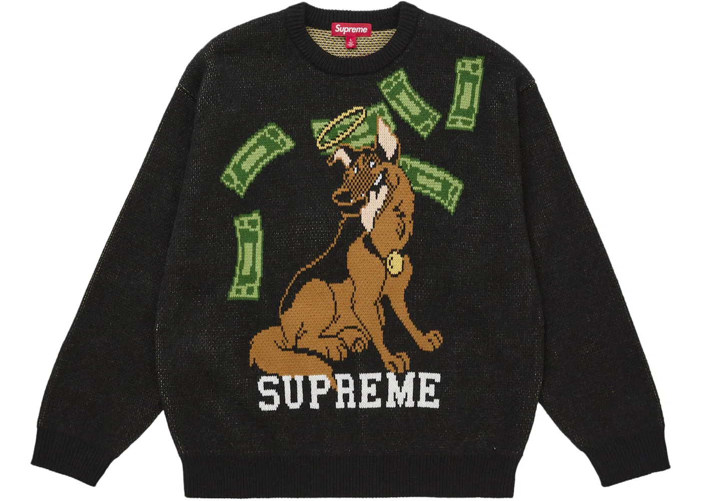 Мужской свитер с принтом All Dogs Go To Heaven Supreme, Black