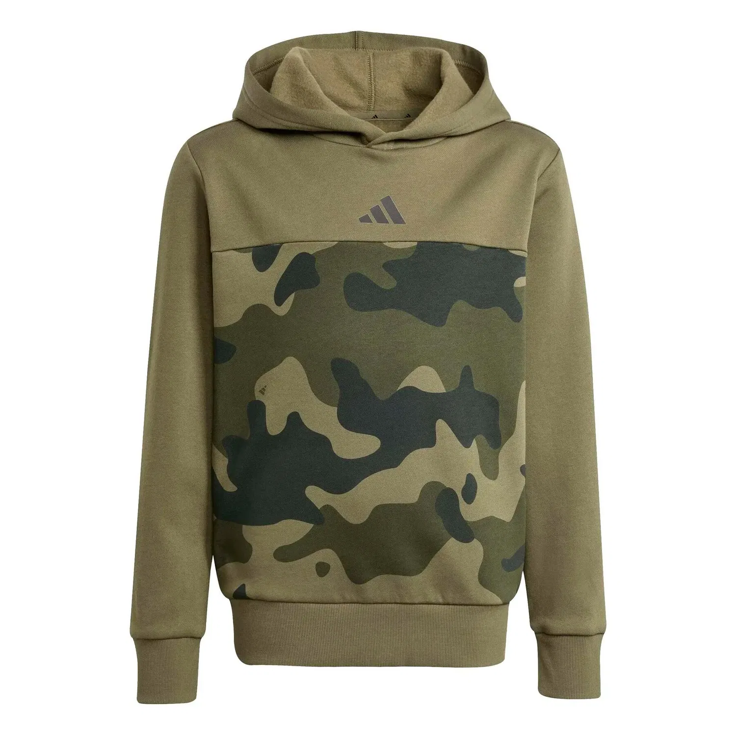 Детское худи с капюшоном с камуфляжным принтом Seasonals Essentials Adidas, Green
