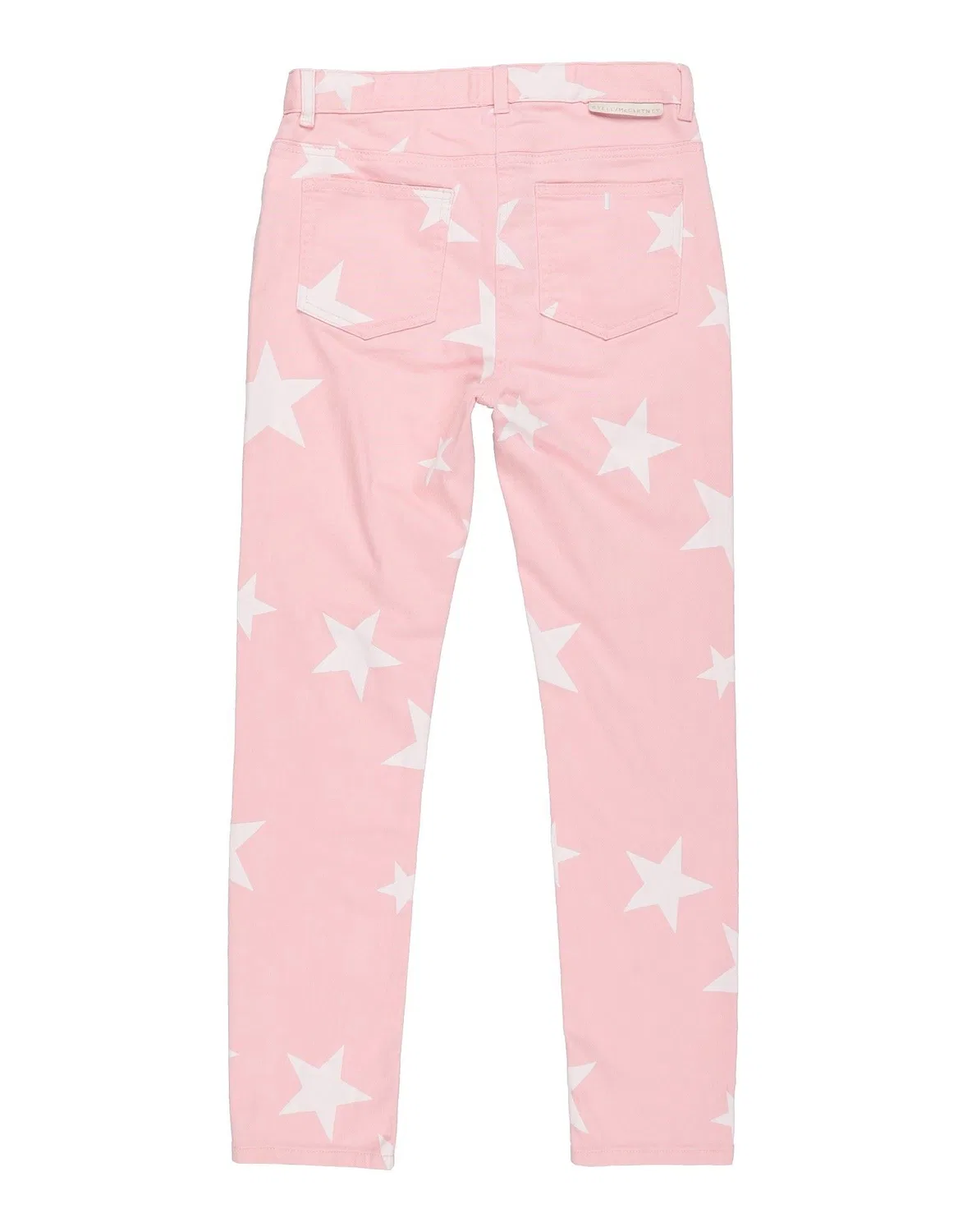 Детские джинсы для девочек с эффектом потертости Stella Mccartney Kids, розовый — фото 2