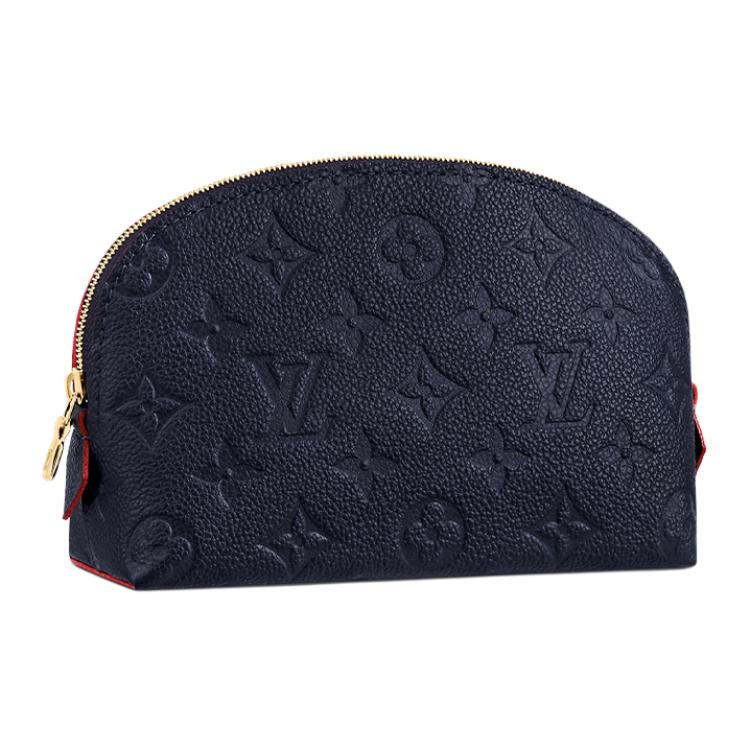 

LOUIS VUITTON Женская косметичка-клатч из мягкой коровьей кожи, темно-синего цвета