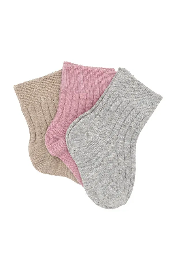 Детский набор носков для девочек хлопковый Basics Petit Boom, Beige Pink Mint
